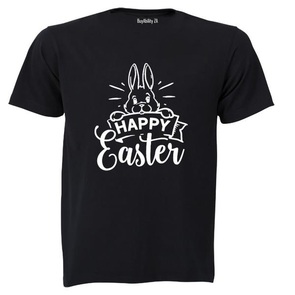Happy Easter - Peeking Bunny - Adults - T-Shirt