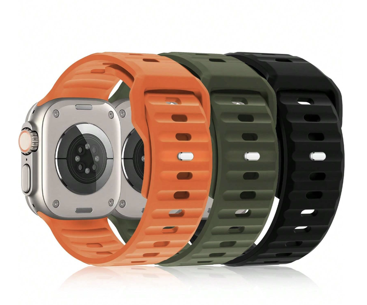 Premium 3-Pack Watch Straps Compatible with Apple Watch 42-49mm