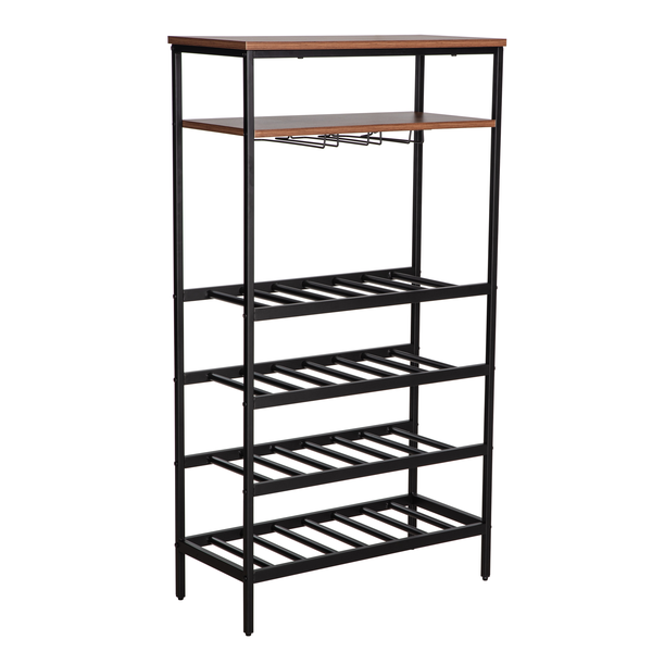 24 Bottle Symphony Winerack with Glass Holder Rails and Storage