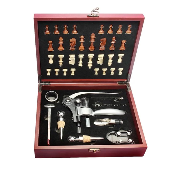 High-Quality Versatile Chess Wine Set Wooden