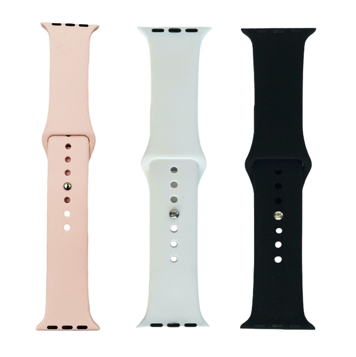 apple watch series 5 44mm simple silicone watch band light pink