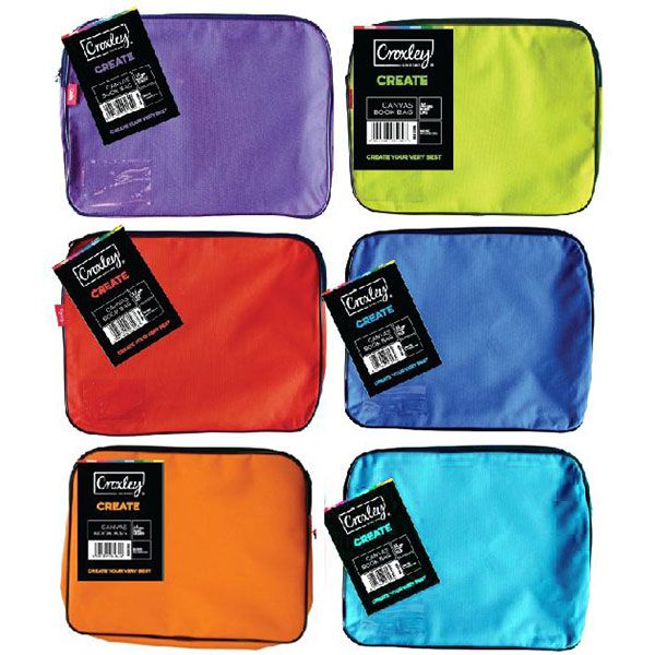 Croxley canvas 2025 gusset book bag