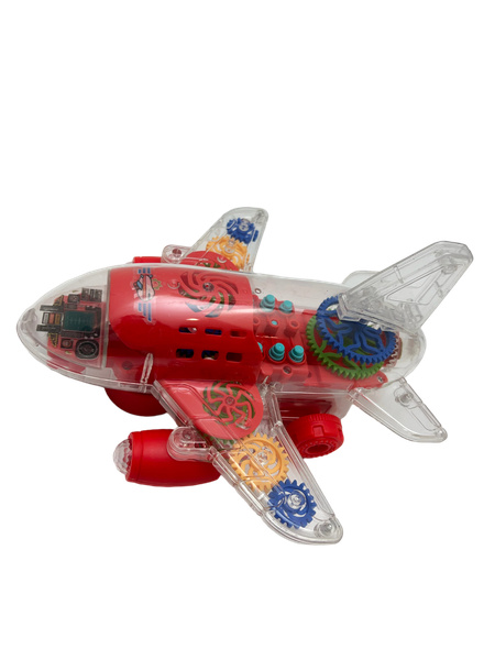 Kids Gear Airplane Toy Rotating Wheel with Lights and Music