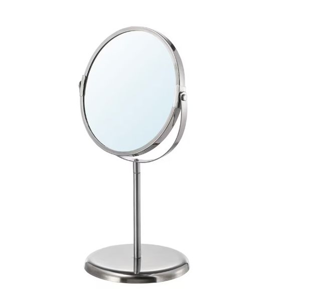 Silver Stainless Steel Round Mirror