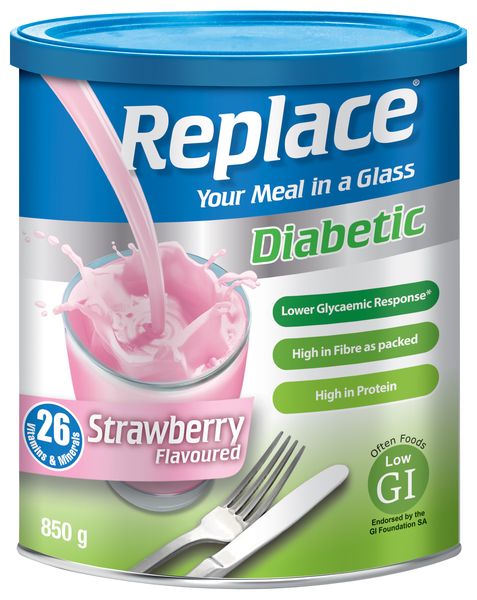 Replace Diabetic Strawberry - 850g