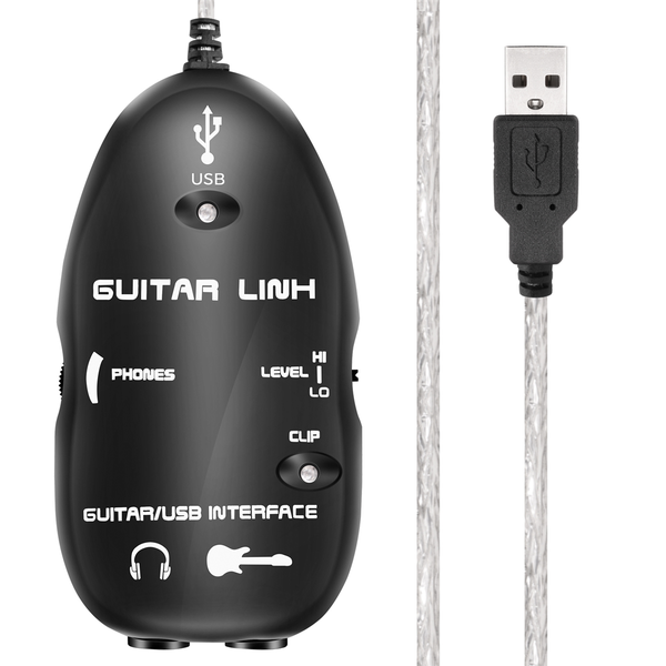 Guitar To Usb Interface Link Cable Adapter Mac/Pc Recording Cd Studio