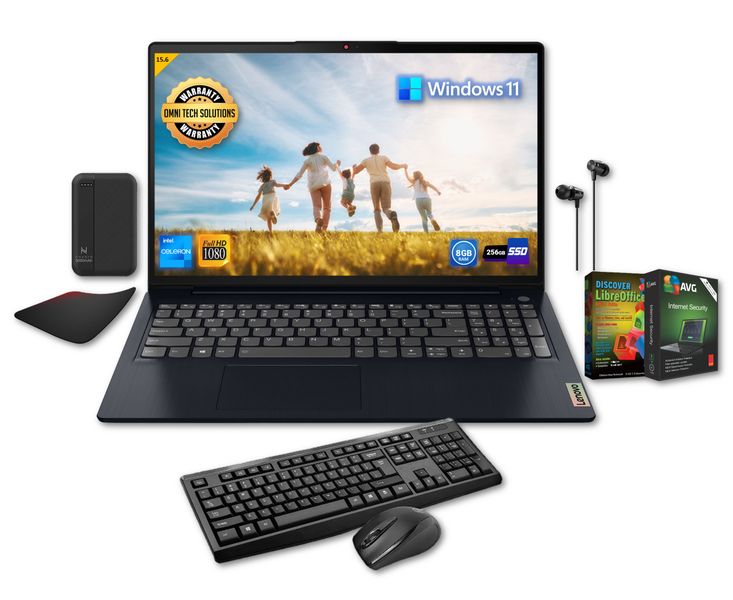 Lenovo IdeaPad 3 laptop Celeron 8GB-256GB SSD 15.6" FHD display-Notebook