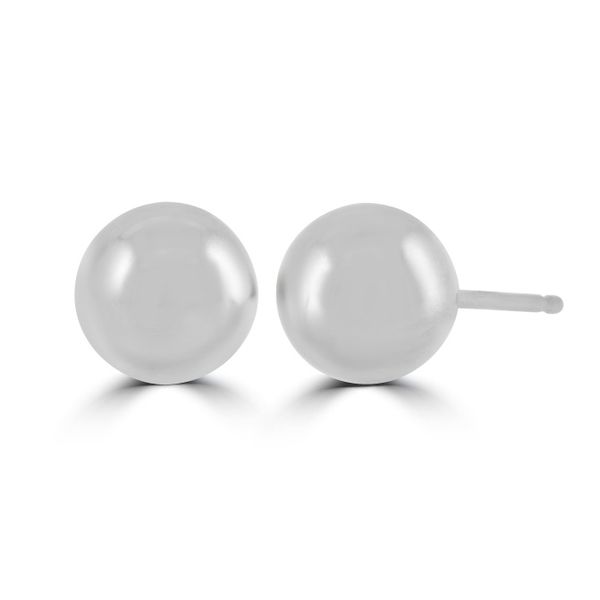 4mm Ball Stud Earrings Set in 9ct White Gold - Jack Friedman Jewellers