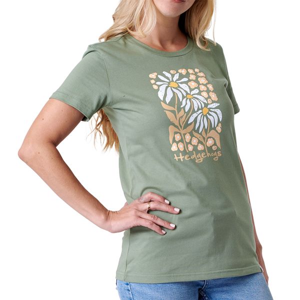 Hedgehogs-Ladies-Daffodil Ss Tee-Moss