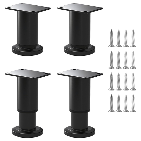 4 Pcs Metal Adjustable Furniture Legs ,Adjustable Height18-30cm