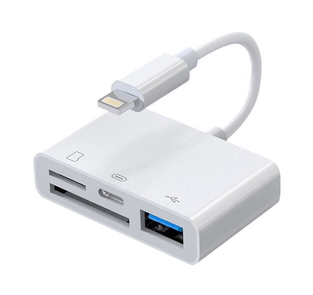 8 Pin Lightning To OTG Adapter/Hub TF/SD/USB/8 Pin Input Compatible with iPad/iPhone