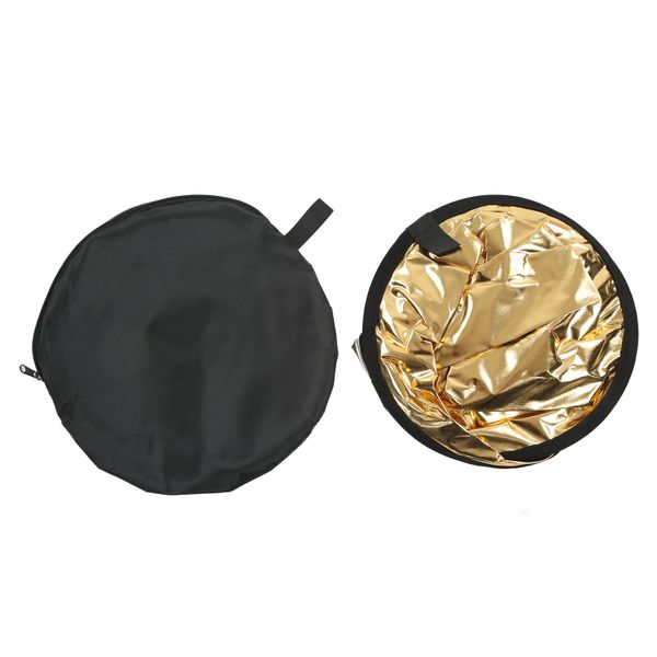 80cm Silver/Gold 2-in-1 Round Photo Light Reflector