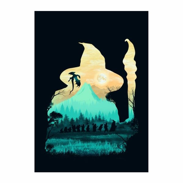 Gandalf Silhouette Fellowship Poster - A1