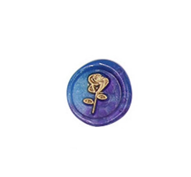 Rose Mini Long Brass Wax Seal Stamp