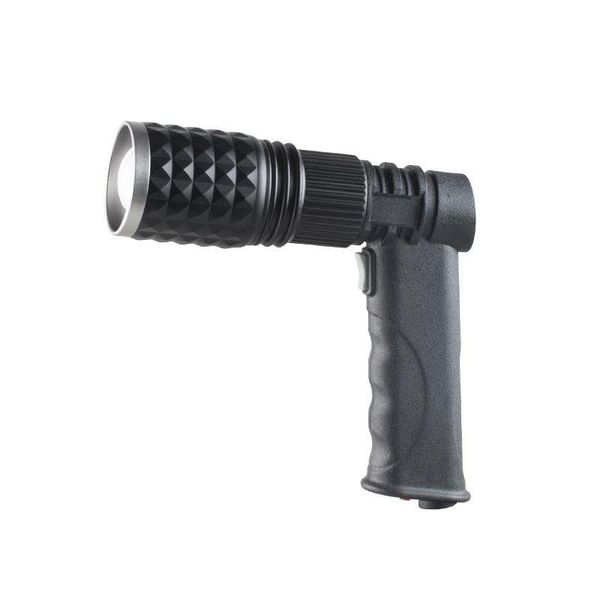 USB Rechargeable Zoom Lamp Holder LED Handheld Flashlight