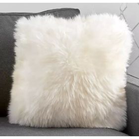 Faux fur hot sale white cushion