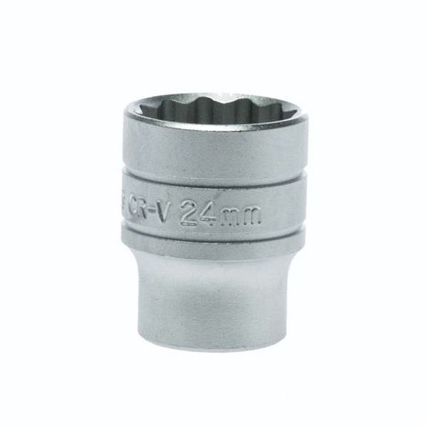 TengTools - 1/2" Drive 12 Point Socket 24mm - M120524-C