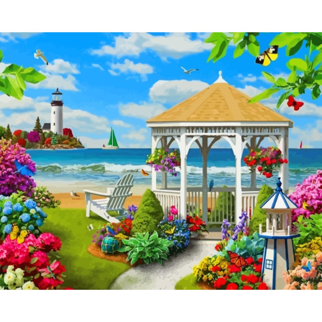 Seaview Garden Diamond Dot Art 50x 67 Shop Today Get It Tomorrow