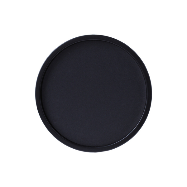 Catercare Non-Slip Round Plastic Tray - Black- 350mm