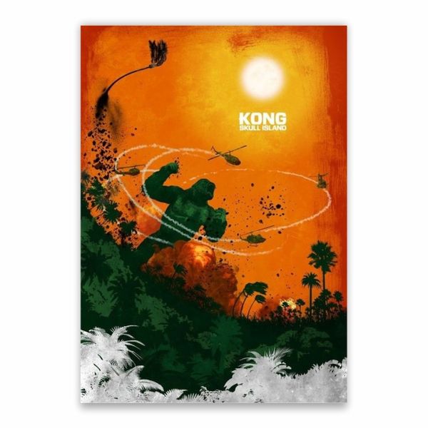 Kong Skull Island Orange Poster - A1
