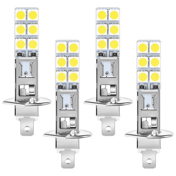 4Pieces H1 6000K Super White 80W LED Headlight Bulbs Kit Fog Light