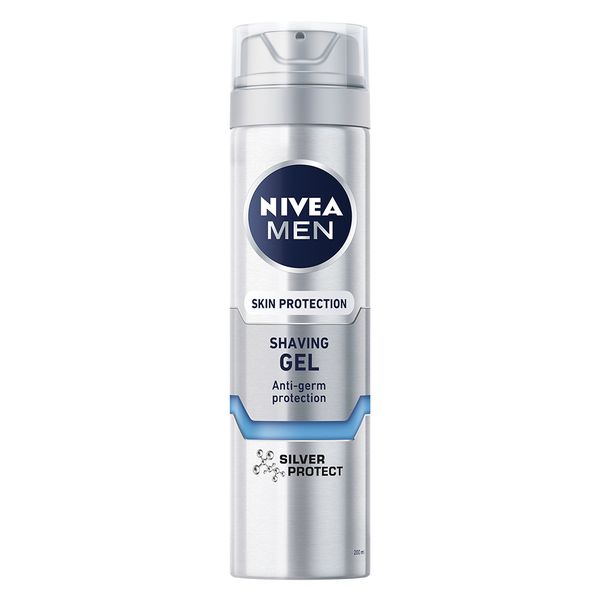 NIVEA MEN Silver Protect Shaving Gel, with Silver Ions, 200ml