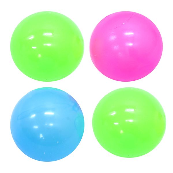 Fidget Toys -Luminescent Stress Relief Glow in the Dark Sticky Balls -4Pack