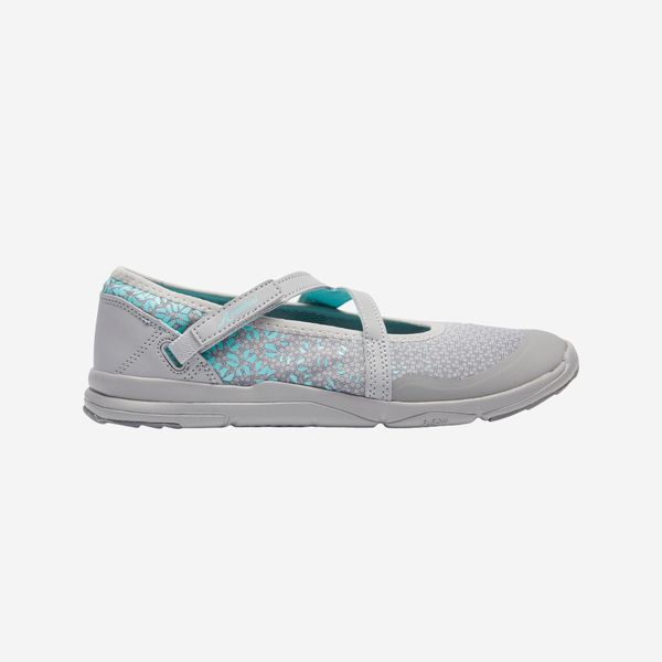 Decathlon PW 160 Br'easy Women's City Walking Ballerina Pumps - Grey &amp; Turquoise
