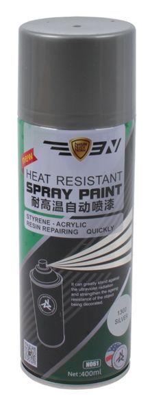 Aer. Spray Paint Heat Resistant Silver 400ml