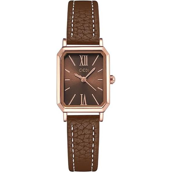 Women Wrist Watch Ultra-Thin Elegant Simple Square Quartz Watches - Green