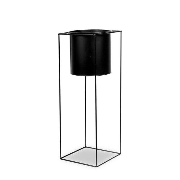 Black Metal Planter with Stand 60cm