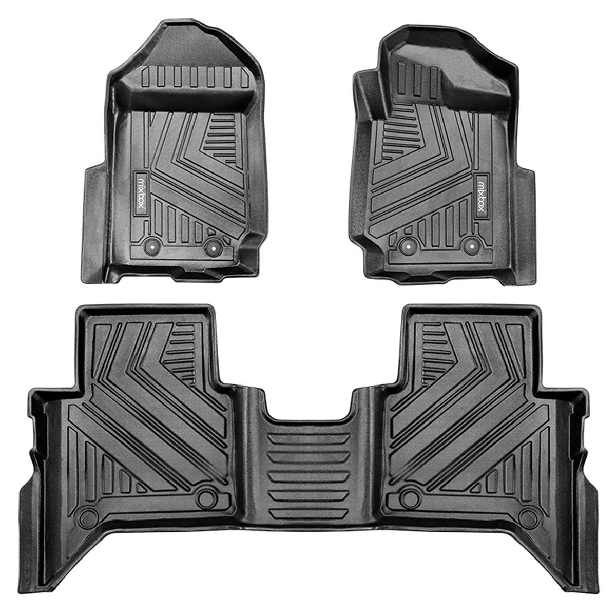 Mix Box TPE Car Floor Mats Set Fit Right Rudder Ford Ranger 2015-2022