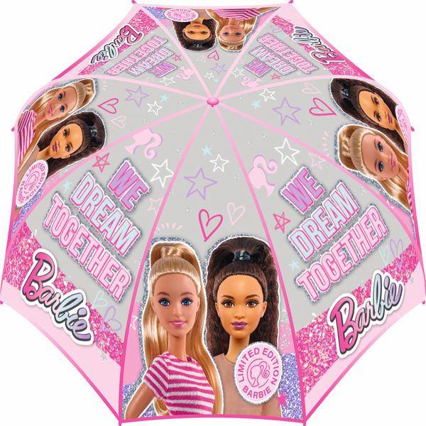 BARBIE By Mattel Official Licensed Kids Waterproof Umbrella - Dream Pink