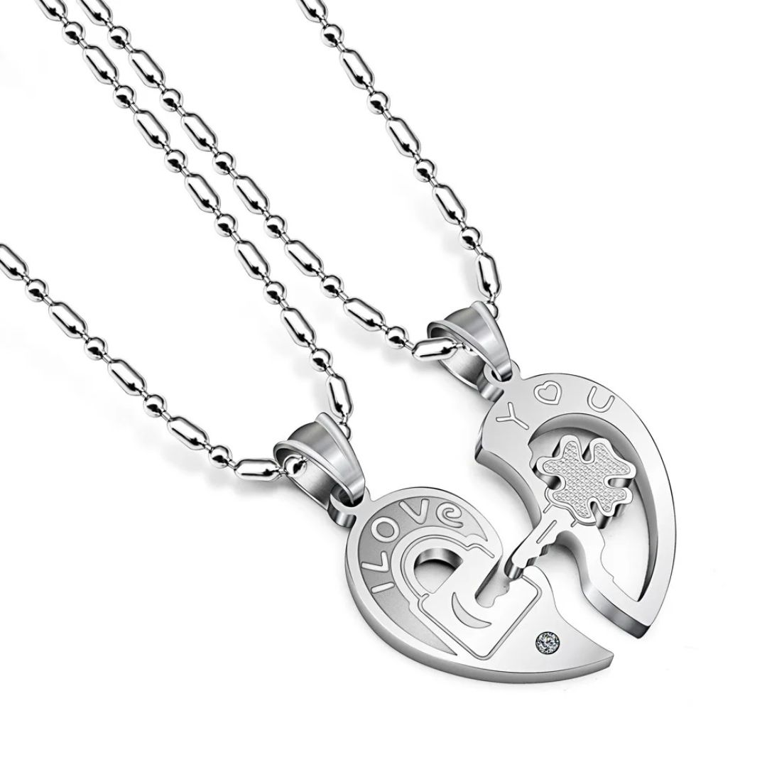 Stainless Steel Lock And Key Couples Pendant Necklace Set T Idea Shop Today Get It 