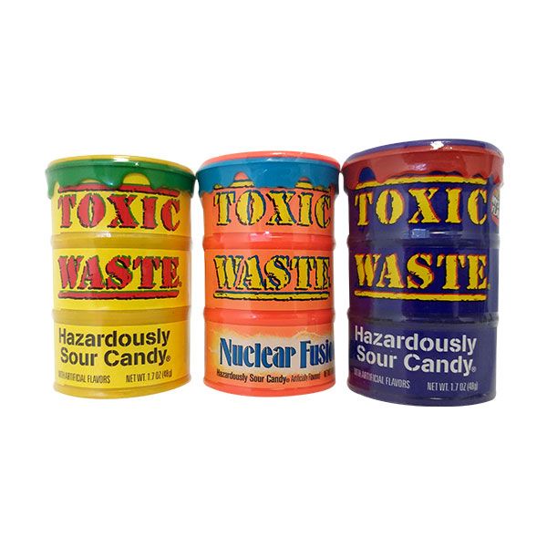 Toxic Waste Sour Candy Drum Variety Pack of 3