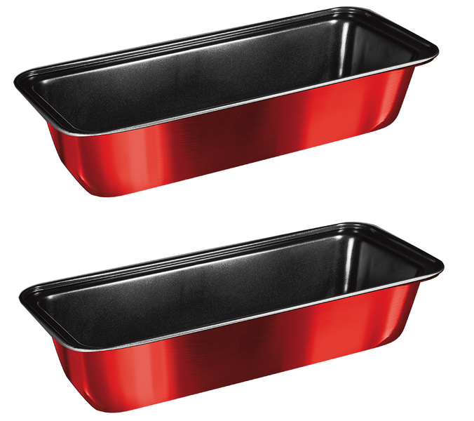 Berlinger Haus 2 Piece 33cm Marble Coating Loaf Pan Set - Burgundy Metallic