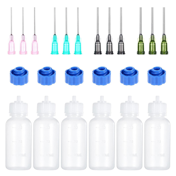 6pcs Needle Tip Squeeze Bottles, 30ml Plastic Dropper Bottle