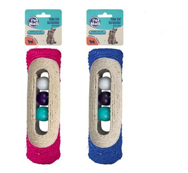 Pet Mall - Cat Scratch Tube Toy With Ball 28cm x 2