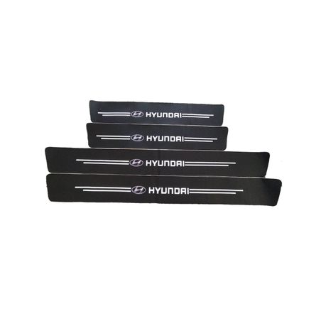 OQ - Car Carbon Fibre Vinyl Door Sill Protector - HYUNDAI