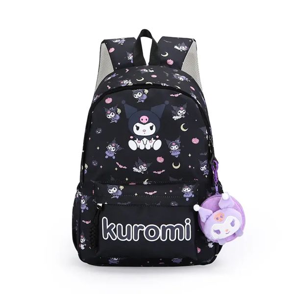 Cute Kuromi Hello Kitty Backpack with Coin Purse - Purple
