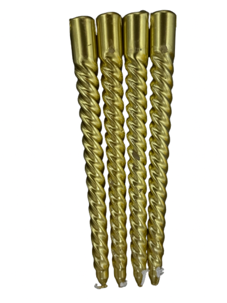 Decorative Metallic Tapered Spiral Candles