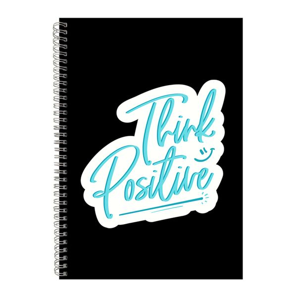 Think A4 Notebook Spiral Lined Motivational Saying Graphic Notepad Gift 185