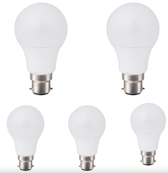 5 Pack - 12v LED 9w Light Bulb B22 - Not 220v
