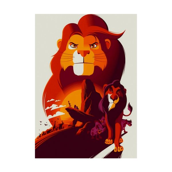 Scar and simba Abstract - A1 poster
