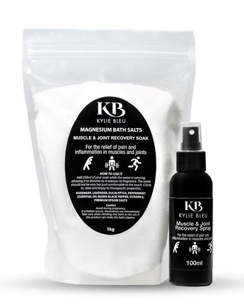 Kylie Bleu - Magnesium - Muscle &amp; Joint Recovery Salts &amp; Recovery Spray
