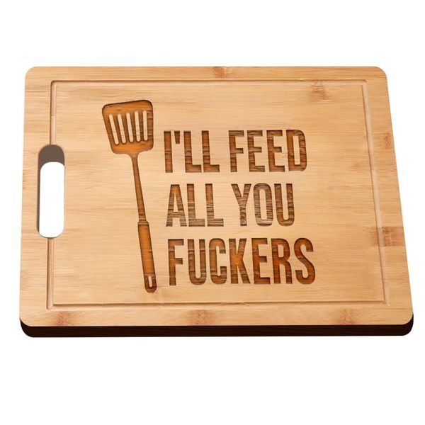 Laser Engraved Bamboo Cutting Board Funny Words Charcuterie Board Dad Gift