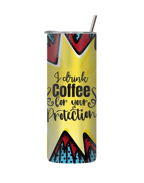 Coffee 20 Oz Tumbler with Lid Straw Trendy Comic Saying Graphic Present 212