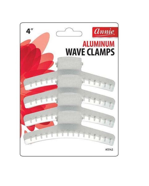 Annie - Aluminum Wave Clamps 4In 4Ct - 4 Packs
