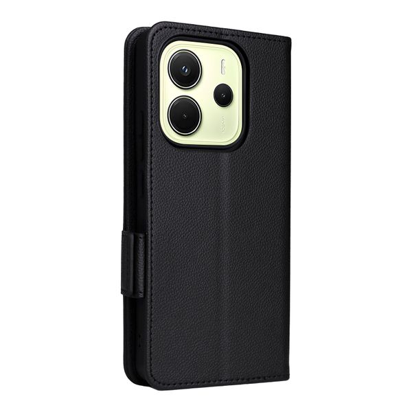 Flip Cover Compatible With Redmi Note 14 4G Buckle Lychee Patterned Cover