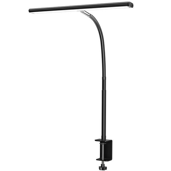 LED Desk Lamp with Clamp - 17-Inch Wide Monitor Light - Stepless Dimming